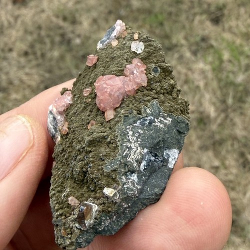 Rhodochrosite matrix with - rhodochrosite,