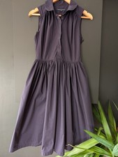 French Connection Dress Size 8 Navy Blue Sleeveless Knee Length Fit & Flare