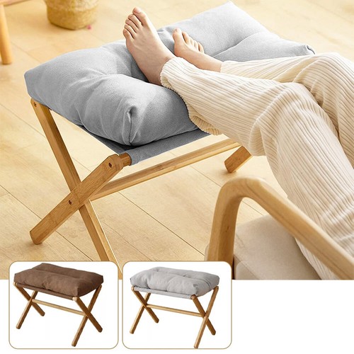 Folding footrest stool - footrest, bamboo