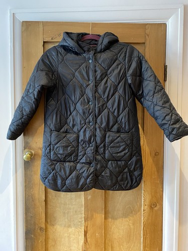 Girls black school puffer - girls,