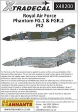 Xtradecal X48200 1/48 RAF Phantom FG.1 & FGR.2 Pt2 Model Decals