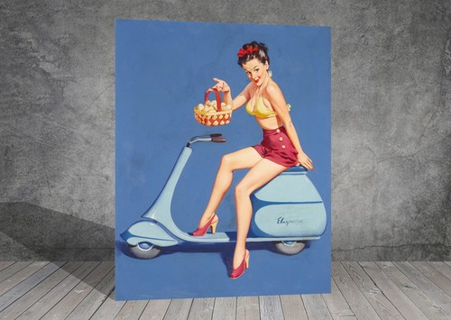 Gil elvgren motorbike woman - gil,