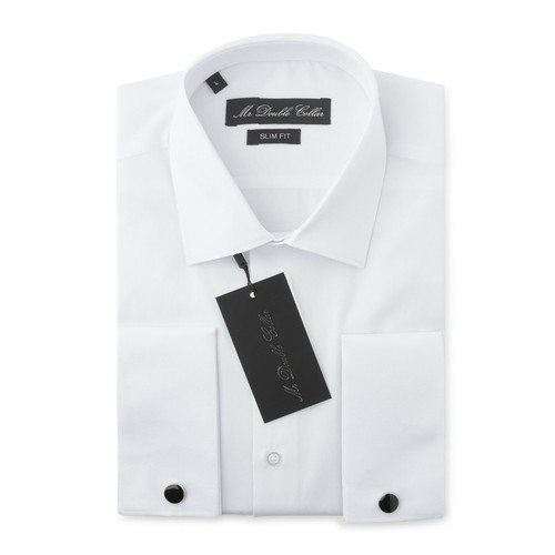Mens white double cuff shirt - mens,