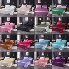 Satin Silk Bedding Set Flat