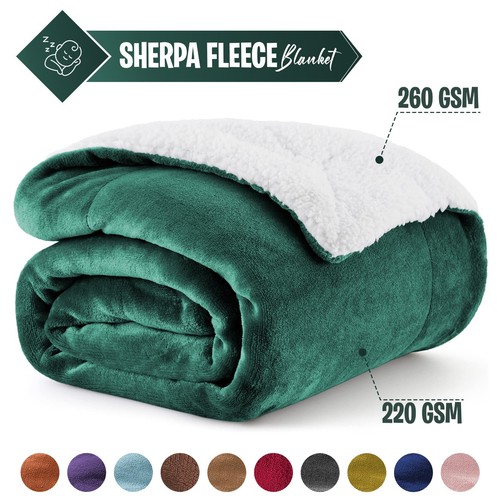 Large sherpa fleece blanket - large,