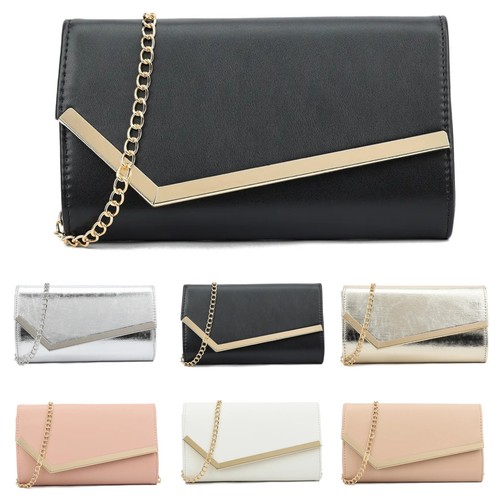 Women faux leather clutch - women's,