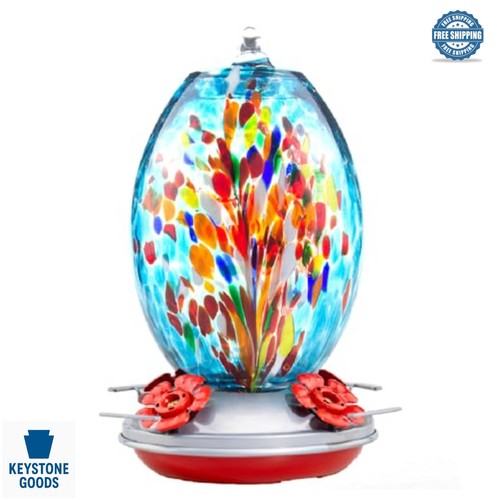 Glass hummingbird feeder - glass,