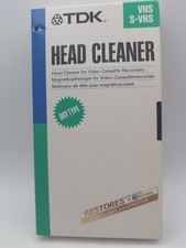 TDK TCL-11 Head Cleaner f/ VHS S-VHS Video Cassette Tape Recorders VCR Dry Type