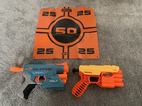 Nerf guns and target bundle - and,