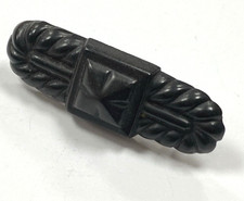vintage mourning brooch black