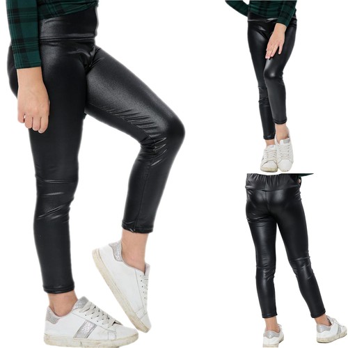 Girls shiny leggings - leggings, metallic