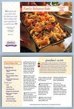 Family Bolognese Bake #30 Pasta - Grandma's Kitchen Recipe Card