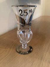Silver wedding anniversary, Glass and silver 25th Anniversary Vase