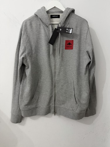 Replay men grey logo - men's, cotton