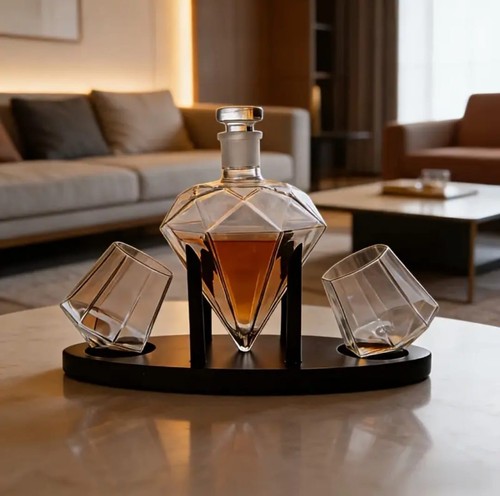 4pcs glass decanter set 2 - 4pcs,
