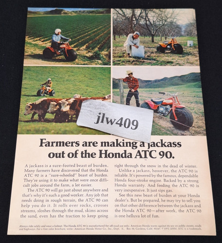 Vintage 1972 honda atc - honda, 90