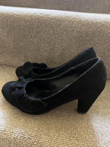 Black faux suede vintage - black,