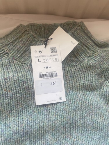 Men zara green jumper xl - green,