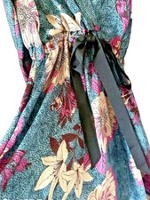 Karen Millen floral faux wrap satin tie mini dress with pockets. Size 6 (8)