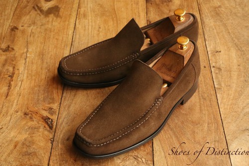 Loake brown suede loafers - suede,