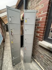2 Bisley 6 Door Lockers with Keys Lockable 