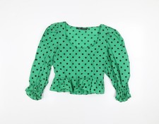Zara Women’s Green Polka Dot