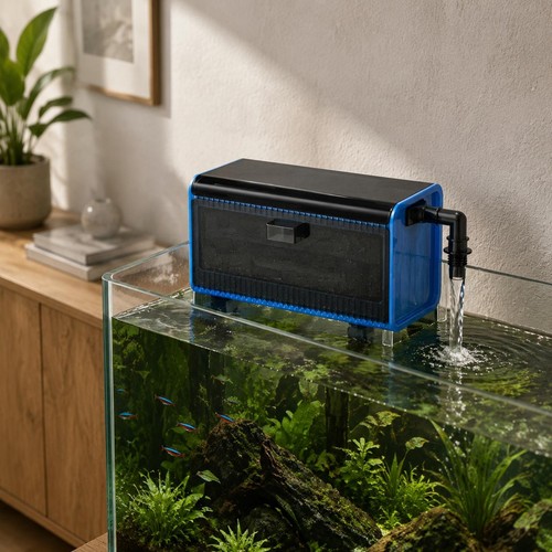 Aquarium trickle filter blue - aquarium,