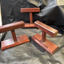 vintage 3 x wooden Bracelet Display Stands Organization and Display Rack