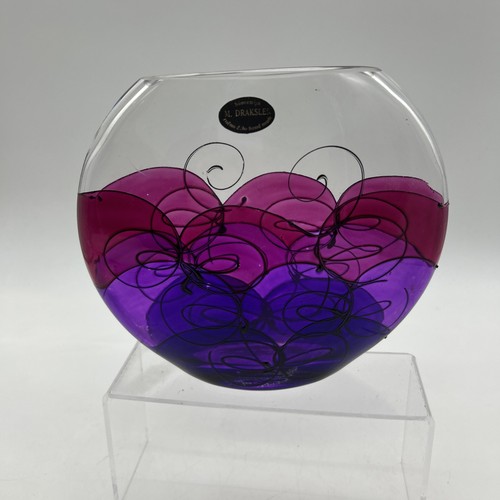 Art glass vase draksler - art,