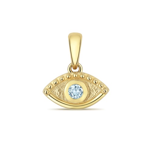 9ct gold pendant - evil, with