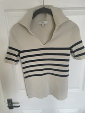M&S Polo Neck Tshirt. Neutral