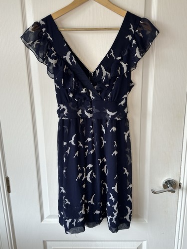 Purple navy blue - navy, ruffle