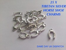 25 X TIBETAN METAL HORSE SHOE