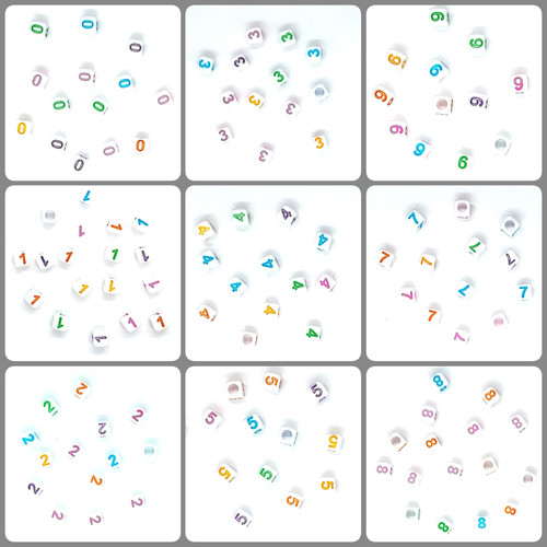 6mm cube white - , acrylic