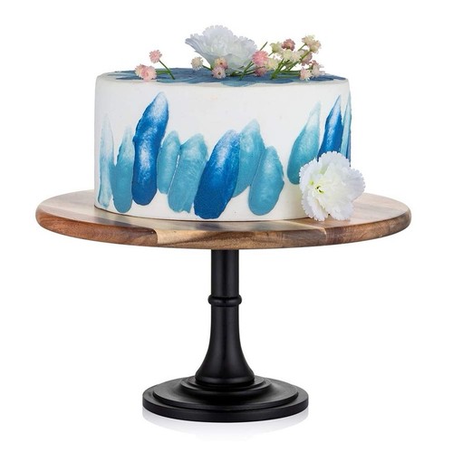 Wooden cake stand 29cm rustic - wooden,