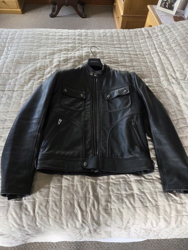 Belstaff slider leather biker - belstaff,