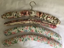 Padded Coat Hangers Pretty designs  4 floral various. Vintage