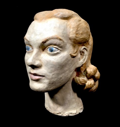 Vintage plaster bust sculpture - bust,