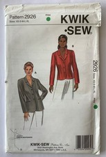 Kwik Sew 2926 Sewing Pattern UNCUT Lined Jacket - XS to XL