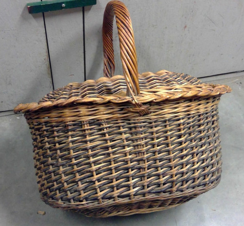 Vintage basket wicker rattan - wicker,