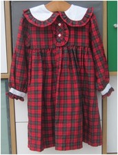 GIRLS TARTAN DRESS BY SARAH LOUISE, AGE 12-18 MONTHS.