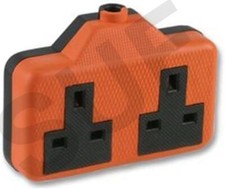 Heavy Duty 13A Re-Wireable 2 Gang 2 Way Double Socket Extension Socket Block