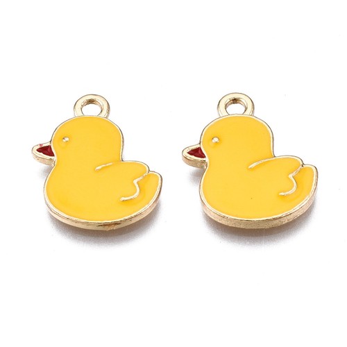 Enamel charms rubber duck - enamel,