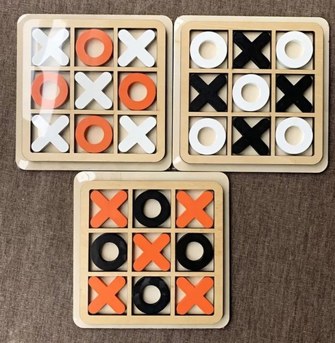 Wooden noughts and crosses - crosses, /