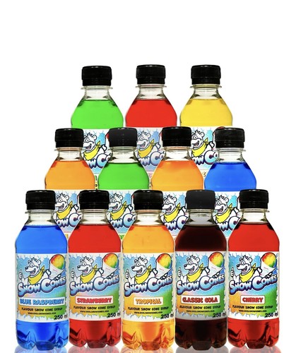 Slush puppy syrup snow cone - snow,