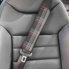 2pc red tartan - car, seat