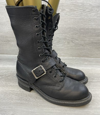 Double H Black Leather Women’s 8.5 Leather Engineer Harness Motorcycle Boots USA