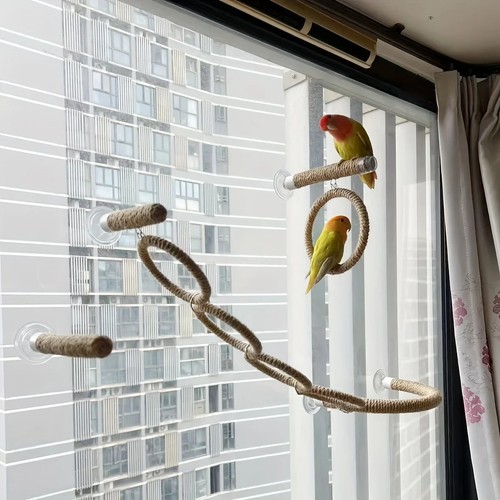 Parrot bird toy cotton rope - bird,