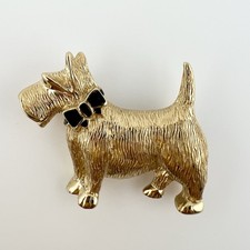 Vintage Carolee Dog Brooch