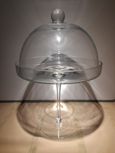 Glass cake stand dome - glass, 33cm